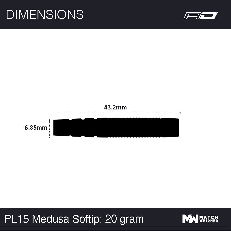 Peter Wright Snakebite PL15 Medusa Soft Tip